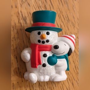 Hallmark Snoopy with a snowman pin